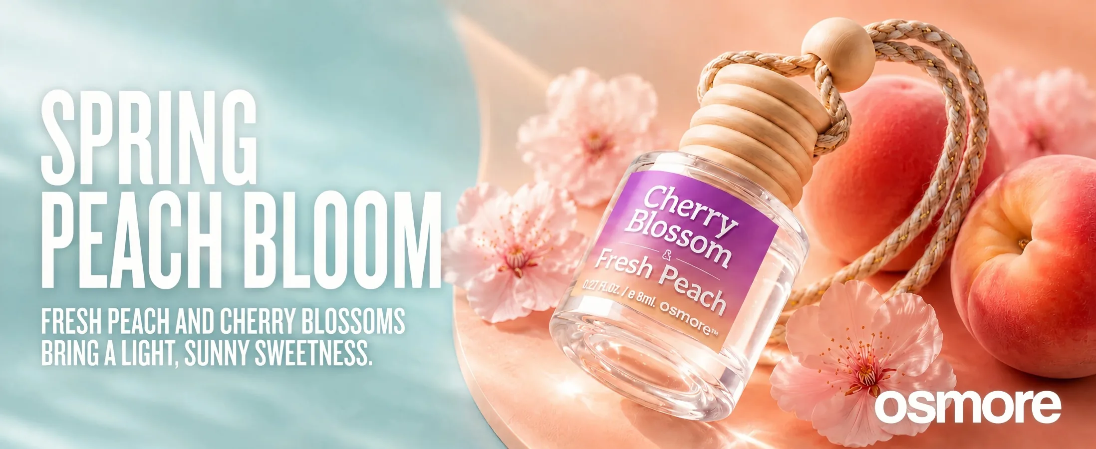 Cherry Blossom and Fresh Peach scent story