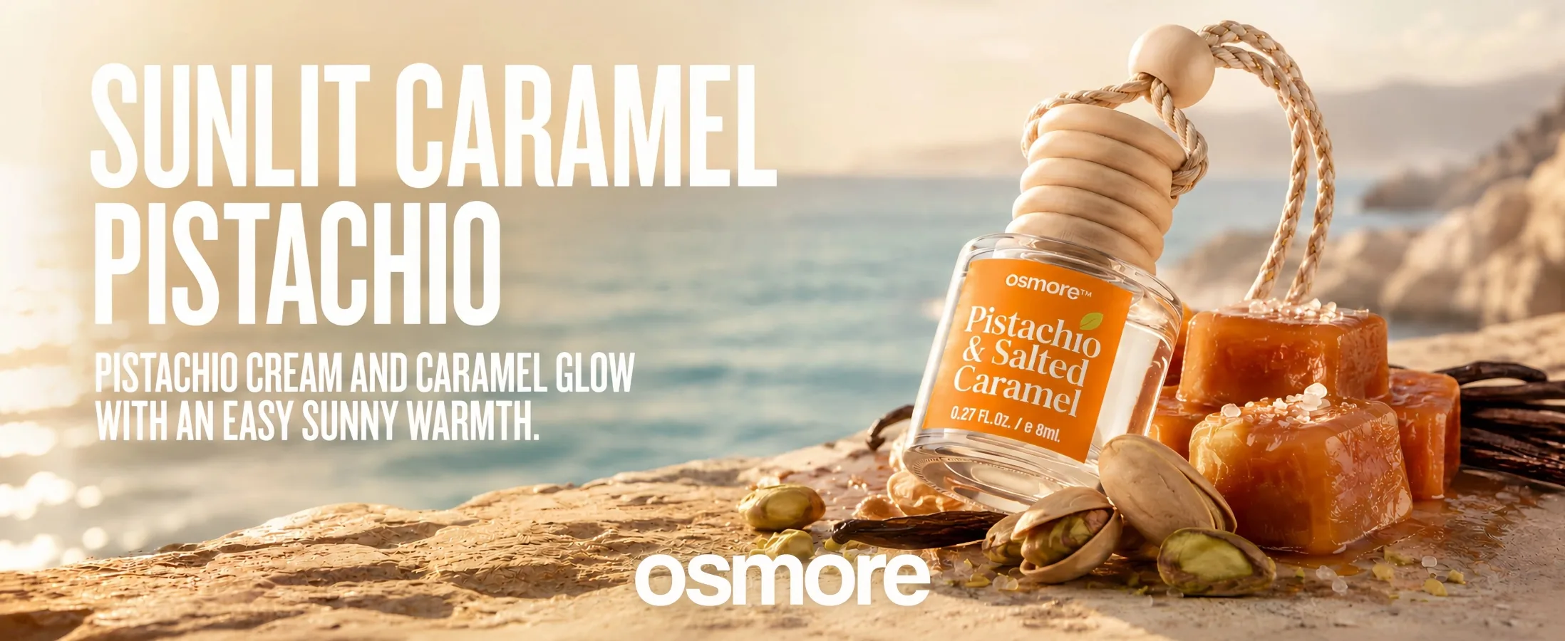 Pistachio and Salted Caramel scent story