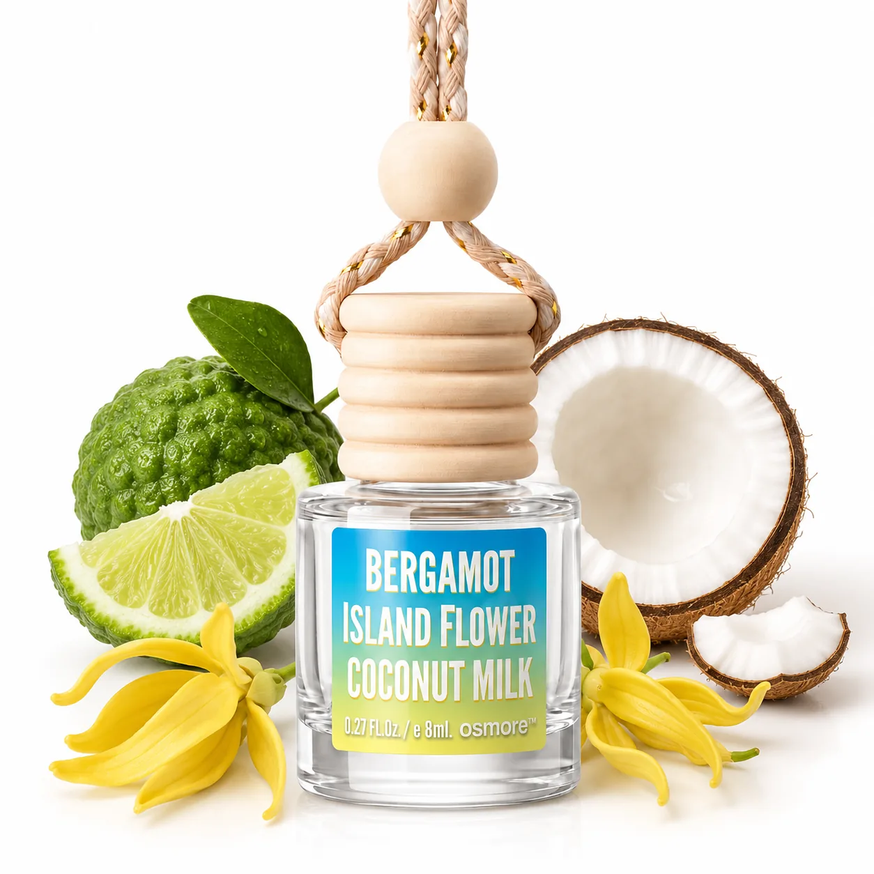 Bergamot, Island Flower and Coconut Milk fragrance composition